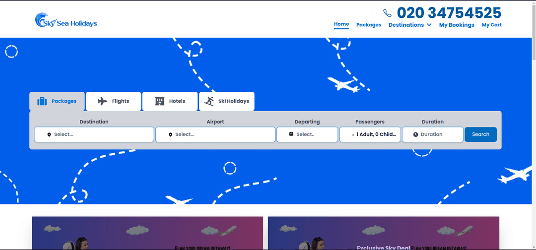 Complete Holiday Package Website